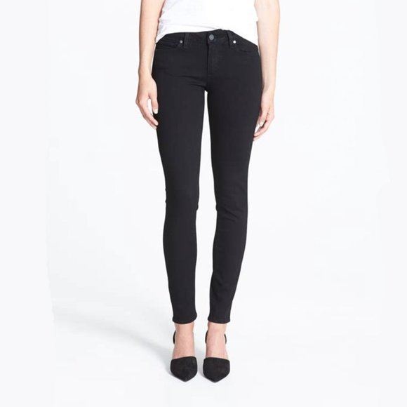 PAIGE Women’s Verdugo Velvet Ultra Skinny Jeans – Mid Rise, Brushed Cotton Blend, Distressed White - View #4